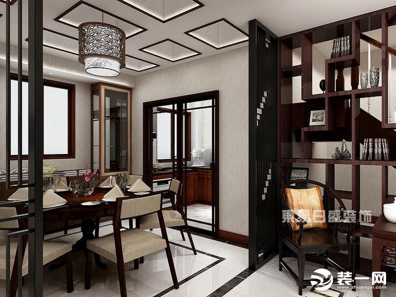 重庆山语间130平米四居室中式装修风格——餐厅