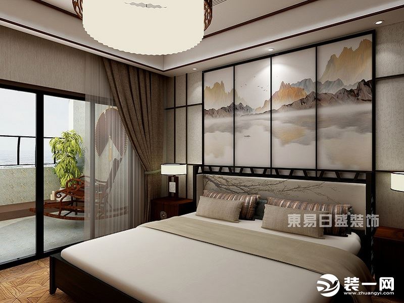 重庆山语间130平米四居室中式装修风格——卧室