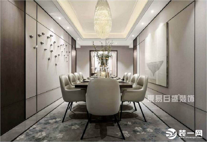 【重庆东易日盛】龙湖九里晴川140平米现代风格设计案例——餐厅