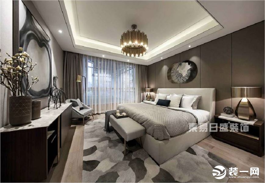 【重庆东易日盛】龙湖九里晴川140平米现代风格设计案例——卧室