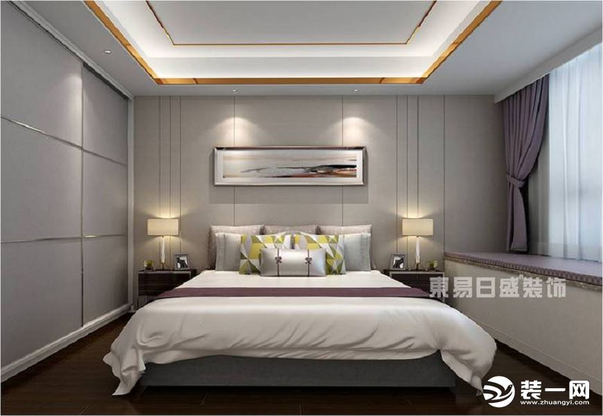 【重庆东易日盛】龙湖九里晴川140平米现代风格设计案例——卧室