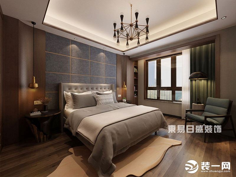 【重庆东易日盛】两江新宸185平米现代中式风格-卧室装修效果图