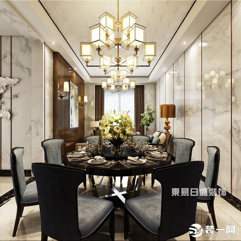 【重庆东易日盛】龙湖紫云台320平米现代风格-餐厅装修效果图