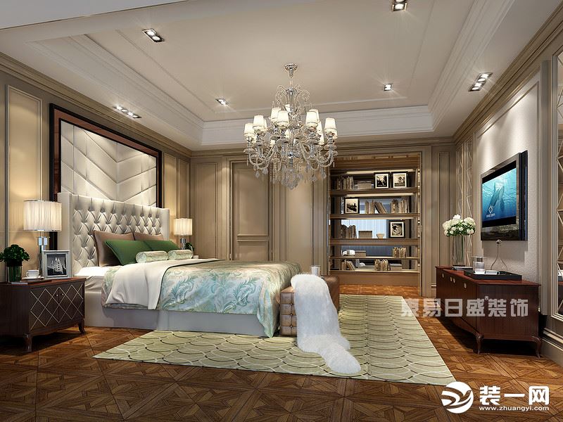 【重庆东易日盛】雅居乐国际花园124平米简欧风格-卧室装修效果图