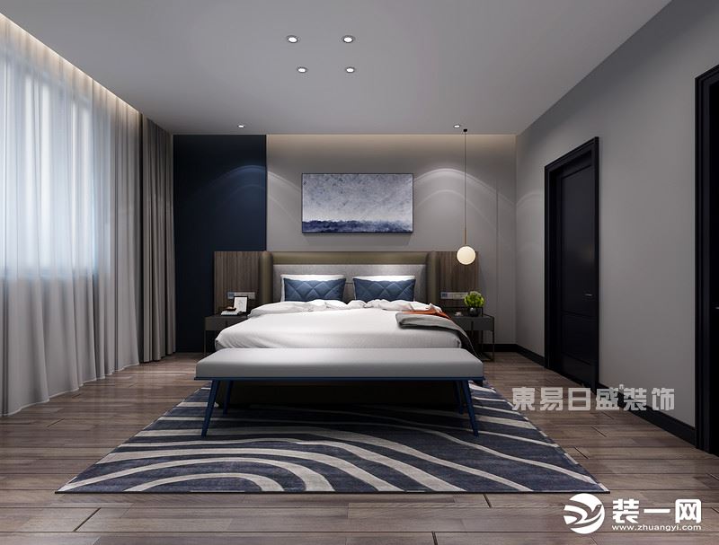 【重庆东易日盛】九里晴川130平米北欧风格-卧室装修效果图