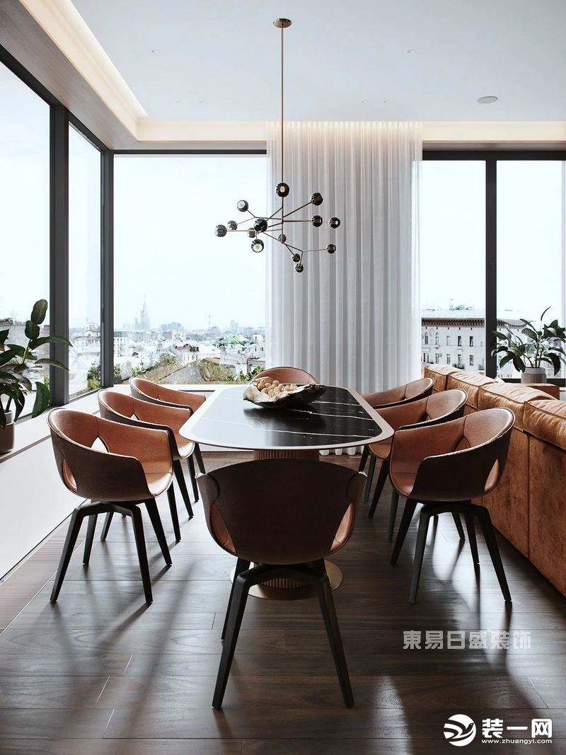 两江新宸125平米现代简约风格-餐厅装修效果图