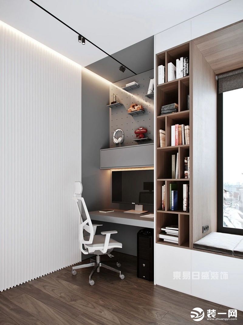 两江新宸125平米现代简约风格-书房装修效果图