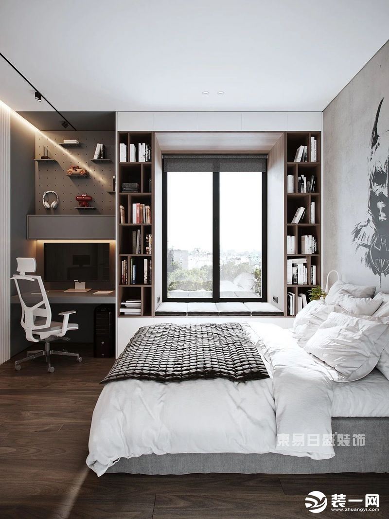 两江新宸125平米现代简约风格-卧室装修效果图