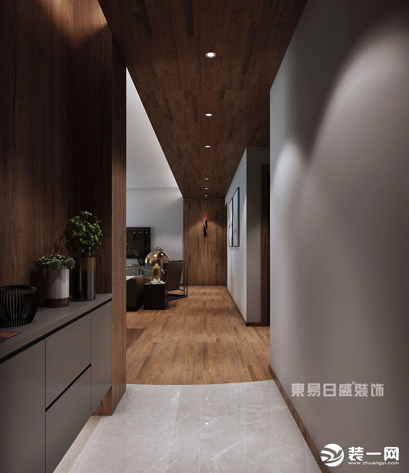 【重庆东易日盛】东海岸150㎡三居室现代风格-玄关装修效果图