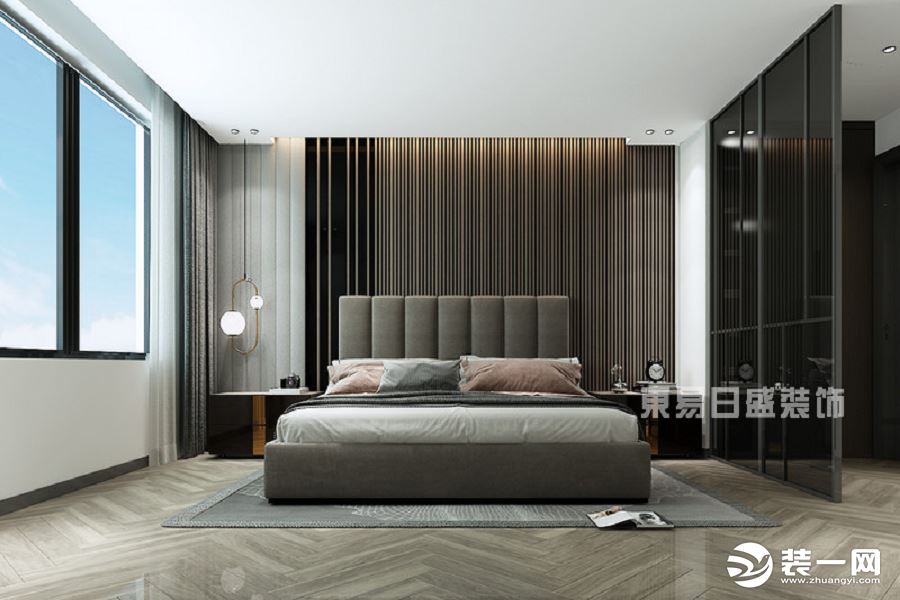 【重庆东易日盛】167平米顶层现代风格-卧室装修效果图