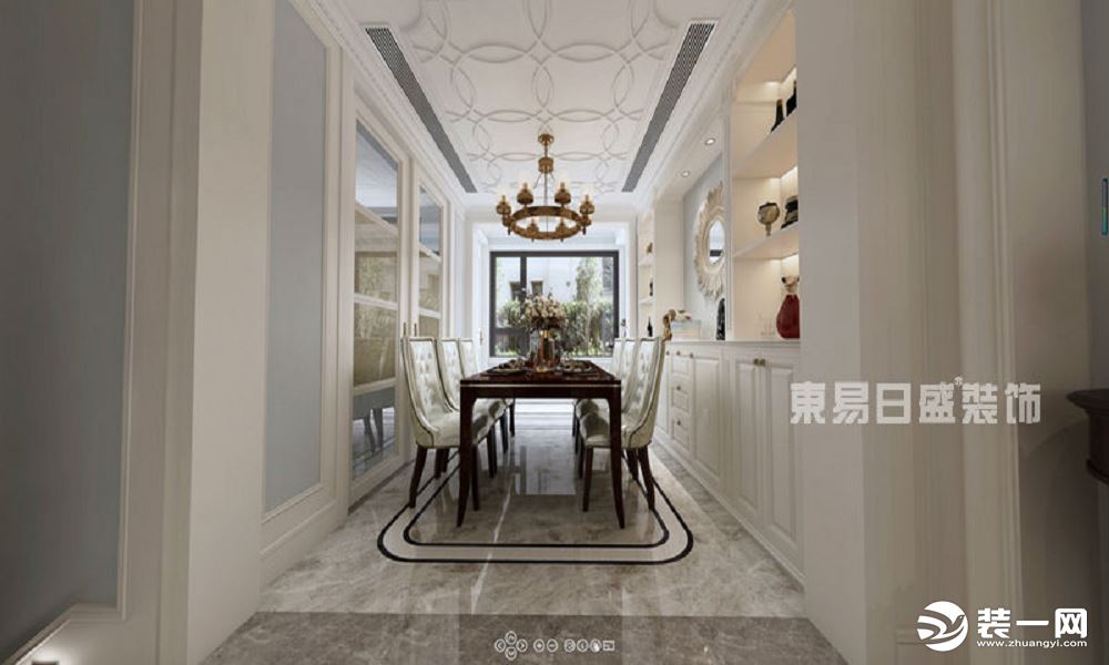 【重庆东易日盛】158平现代美式风格-走廊装修效果图