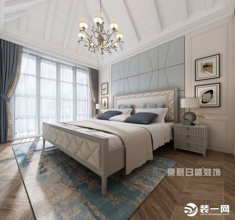 【重庆东易日盛】158平现代美式风格-卧室装修效果图