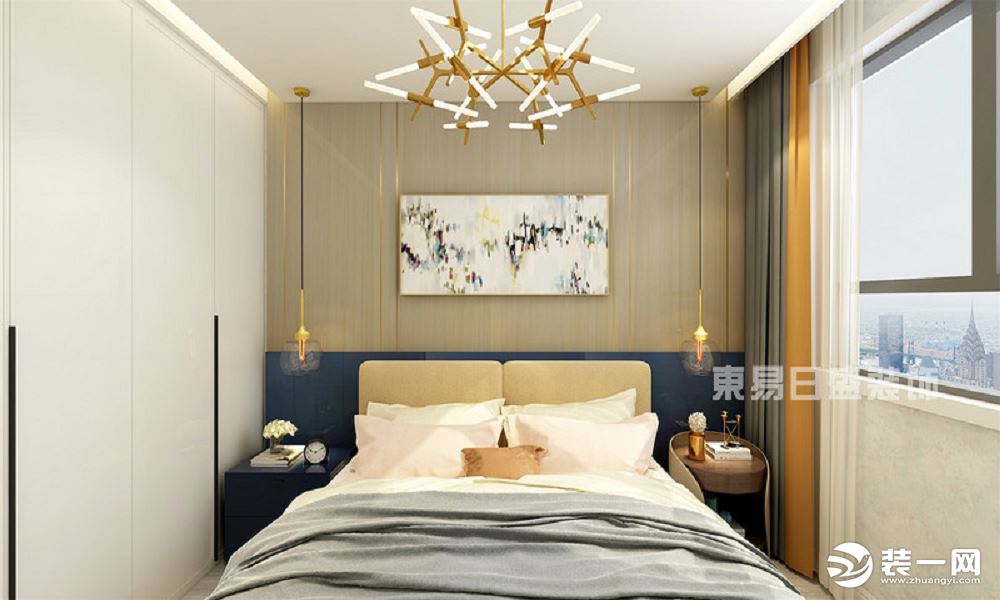 【重庆东易日盛】80㎡现代风格-卧室装修效果图