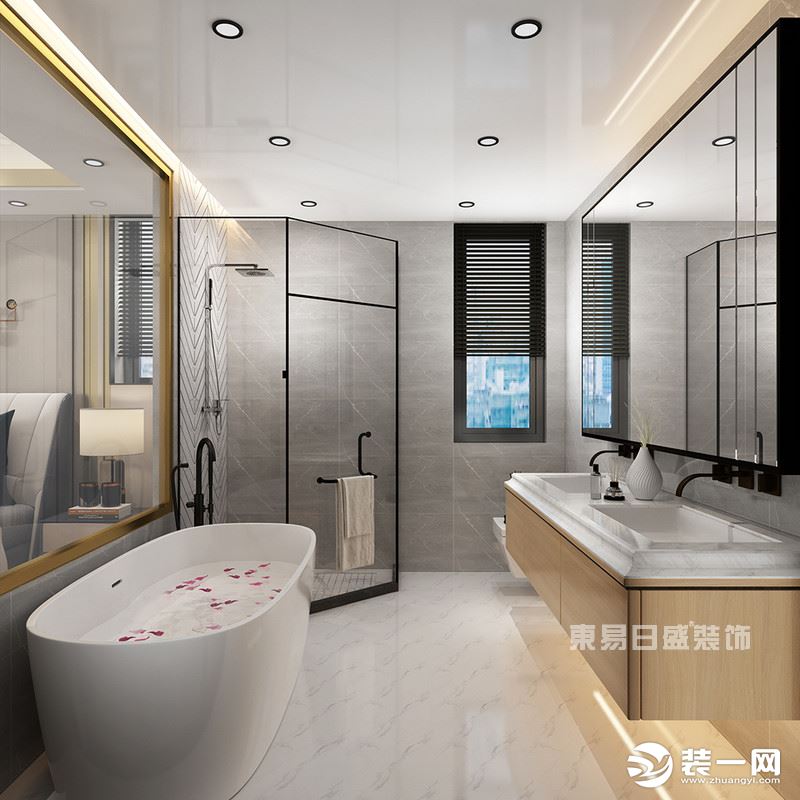 【重庆东易日盛】189㎡现代轻奢风格-卫生间装修效果图