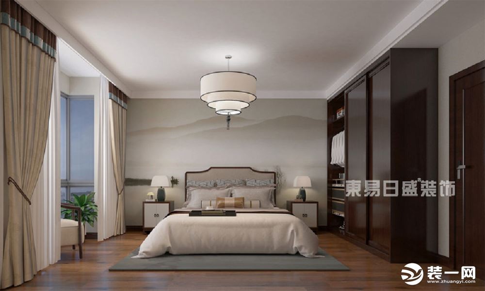 【重庆东易日盛】280平米中式风格-客厅装修效果图