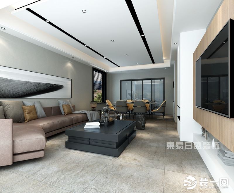 【重庆东易日盛】109平米现代风格-客厅装修设计效果图