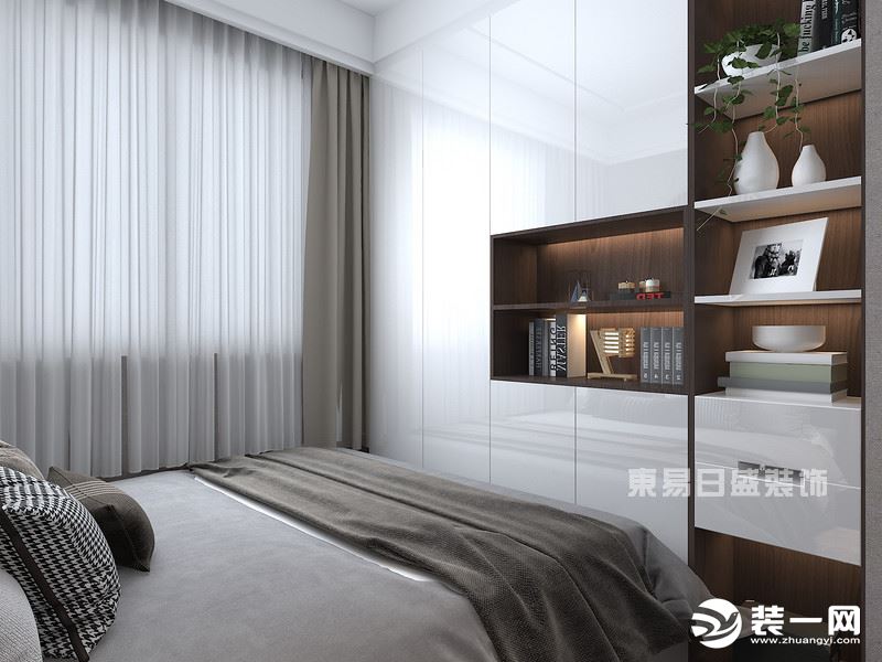 【重庆东易日盛】130平米新中式风格-卧室装修效果图