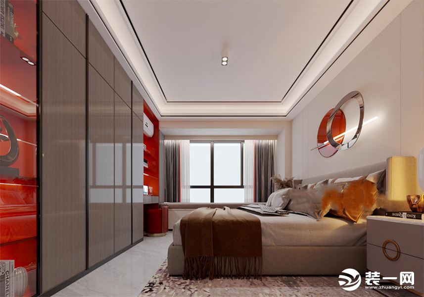 万科悦湾 196㎡ 现代风格 装修设计 卧室案例