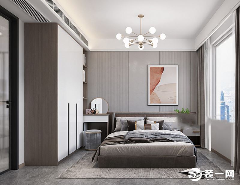 金科天元道 127㎡ 轻奢风格 装修设计 卧室案例
