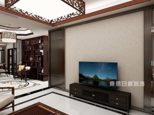 重慶山語間130平米四居室中式裝修風格——客廳