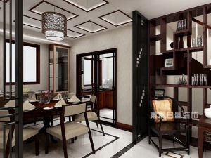 重庆山语间130平米四居室中式装修风格——餐厅