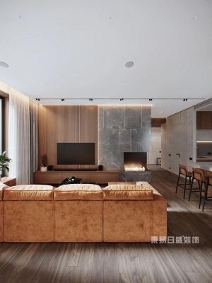两江新宸125平米现代简约风格-客厅装修效果图