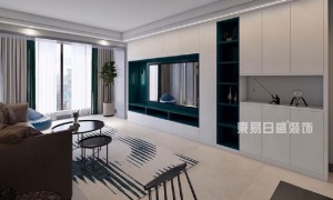 【重庆东易日盛】世纪城120平米现代简约-客厅装修效果图