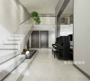 【重庆东易日盛】167平米顶层现代风格-走廊装修效果图