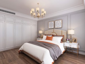 【重庆东易日盛】103平米现代轻奢风格-卧室装修效果图