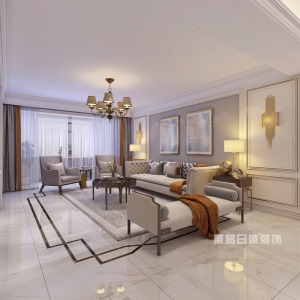 【重庆东易日盛】177平米欧式风格-客厅装修设计效果图
