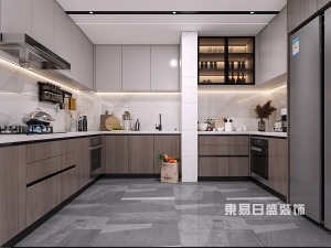 恒大华府 239㎡ 现代轻奢风格 厨房 装修设计效果图