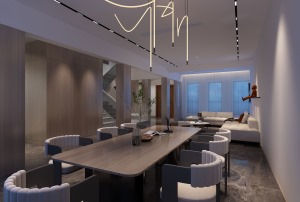 两江御园 300㎡ 现代风格 装修设计 餐厅案例