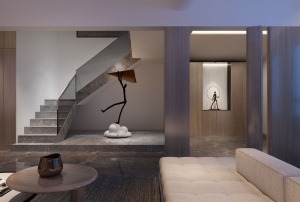 两江御园 300㎡ 现代风格 装修设计 楼梯间案例
