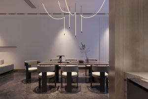 两江御园 300㎡ 现代风格 装修设计 餐厅案例