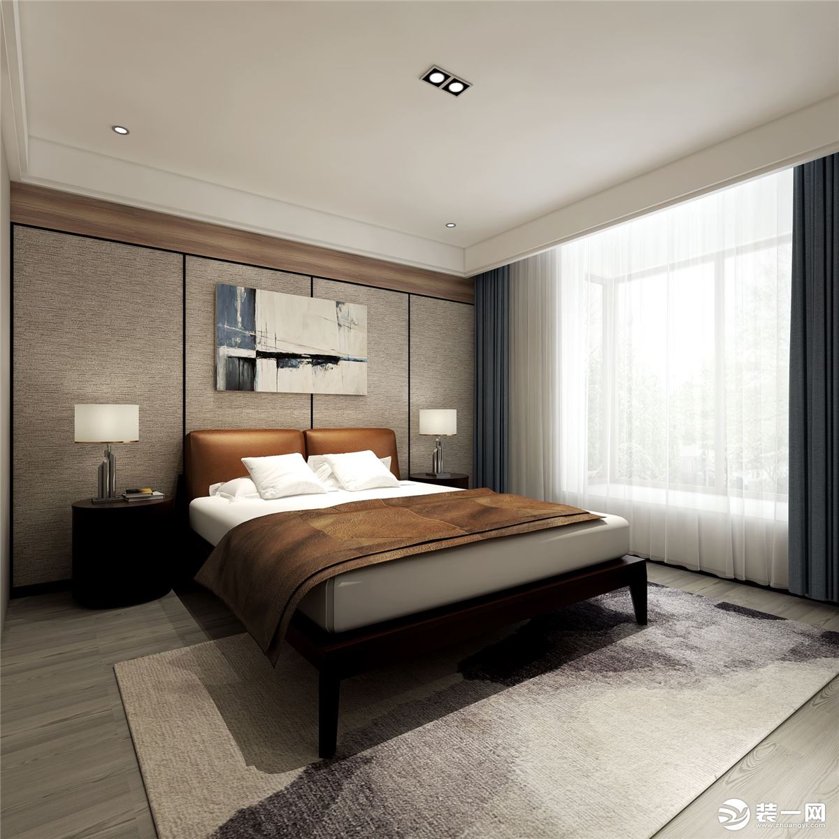 卧室【宁波星杰装饰】盛世东方 280平复式 新中式风格实景图	