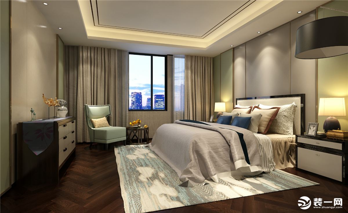卧室银亿东岸  520平方  新中式风格装修效果图