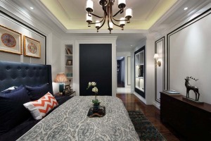 星河国际140平四居室新古典风格 卧室装修效果图