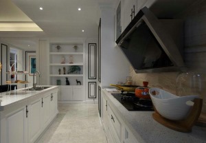 星河国际140平四居室新古典风格 厨房装修效果图