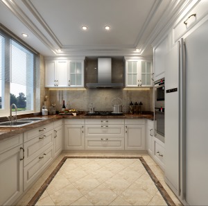 龙湖水晶郦湾154平三居室欧式风格装修效果图厨房