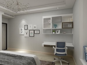 140平三室现代风格装修效果图卧室