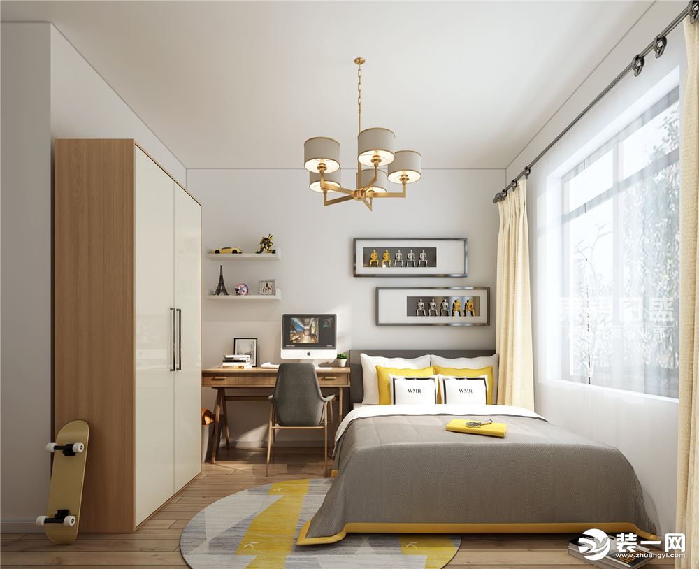卧室宁波速美超级家装饰115平新中式风格设计 木韵雅致 尽享生活