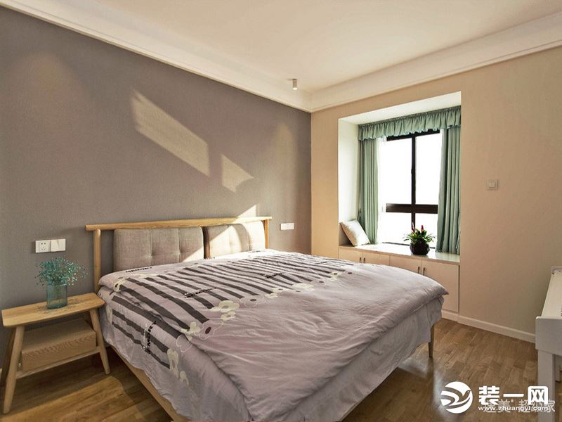 卧室宁波东易速美集家装饰104平原木质感北欧风格效果图