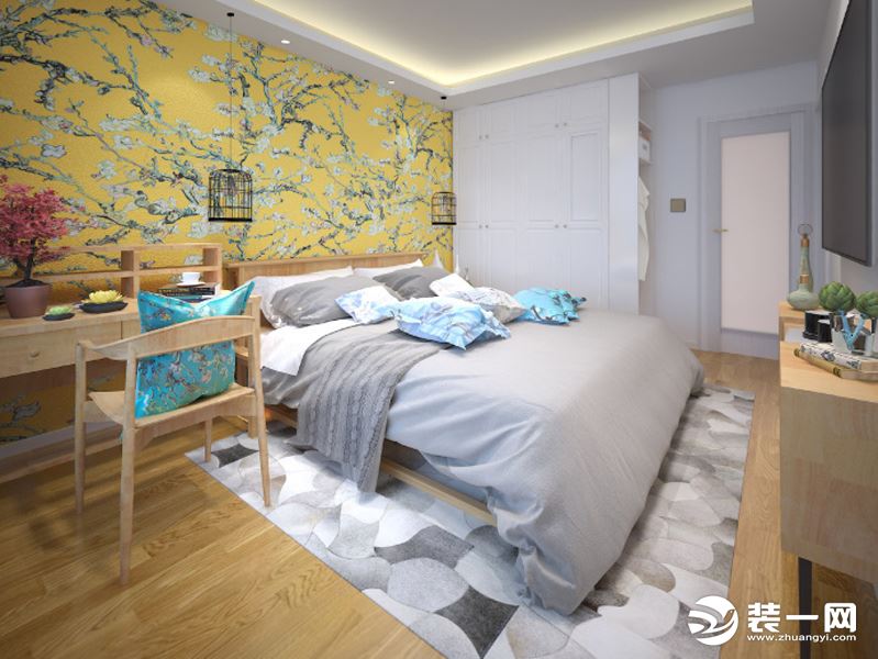 卧室宁波速美超级家装饰95平现代简约风格装修案例
