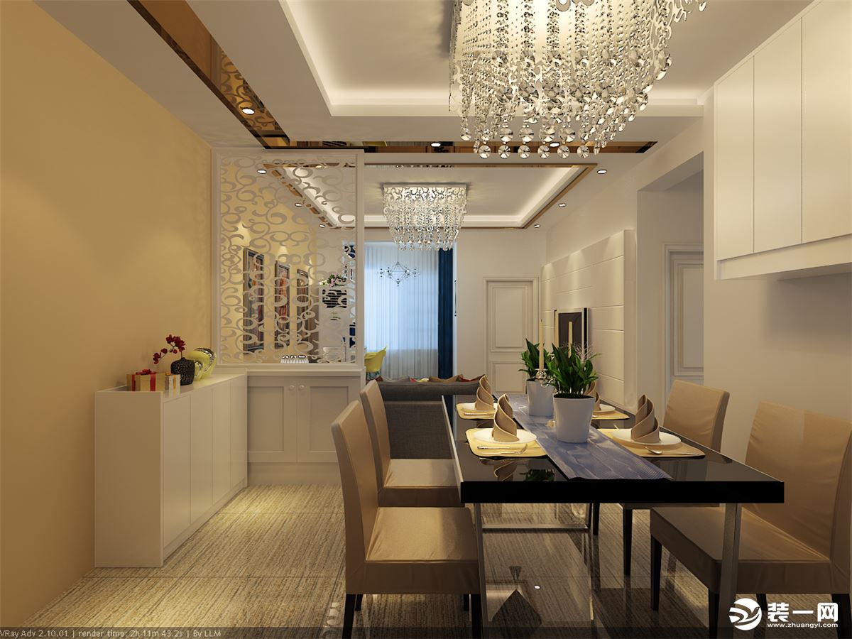 铜仁喜百年装饰江华名都66平米现代风格小户型餐厅效果图
