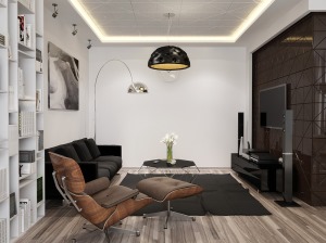 北欧风格客厅LOFT·公寓装修效果图