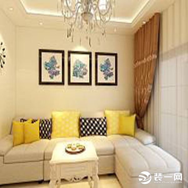 黑、白、黄、层次感的沙发使人感觉非常的华丽