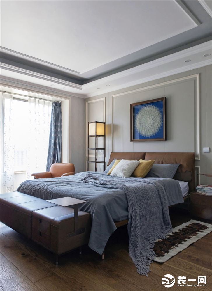 140平三居室现代摩登设计卧室效果图