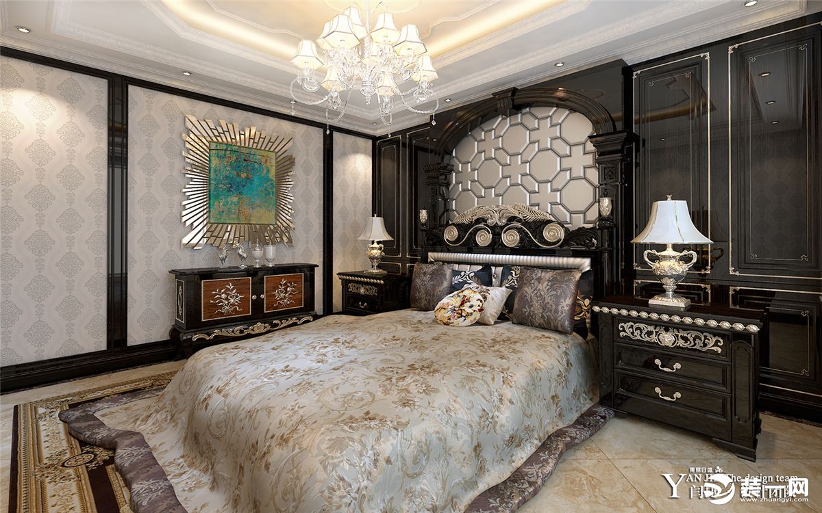 西宁香格里拉290平别墅欧式古典风格卧室装修