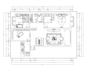 西宁金座C区150平三室两厅现代风格装修施工图