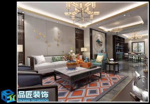 国龙怡园三室两厅143平米新中式风格装修效果图赏析